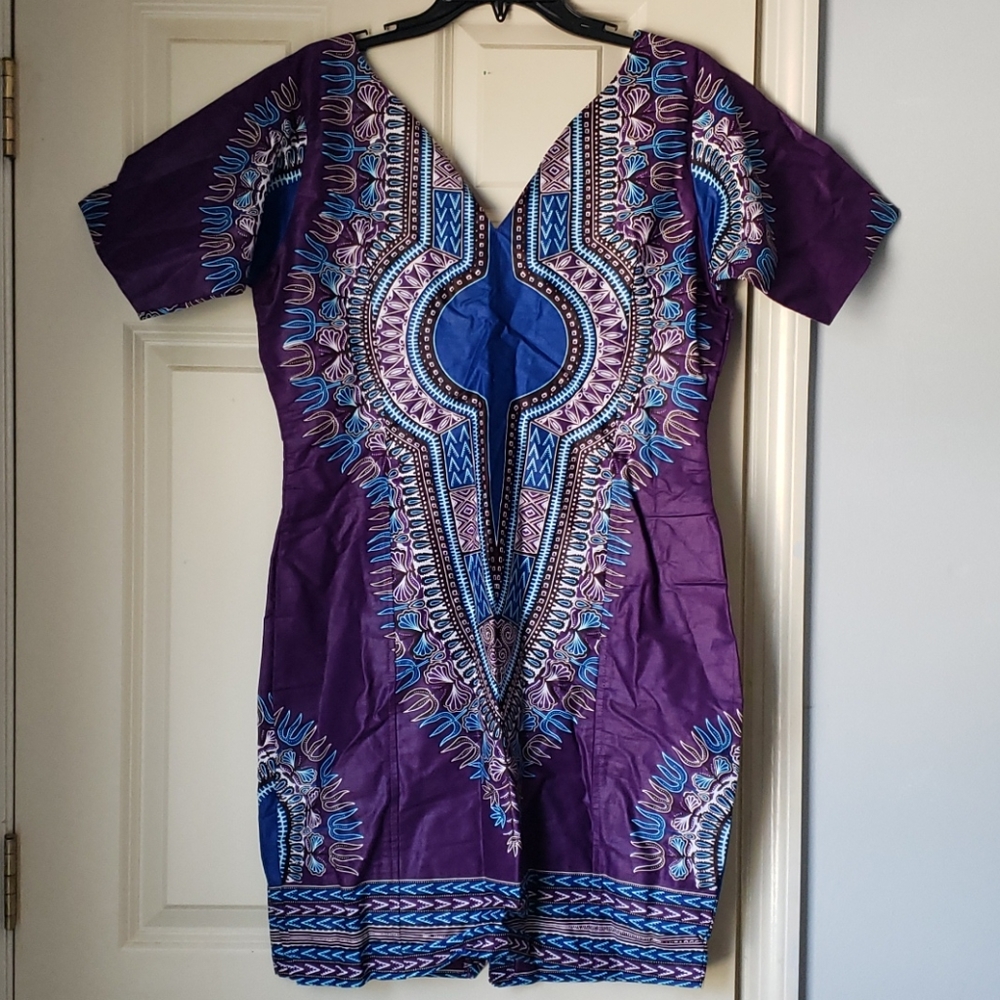 Midi African print dress